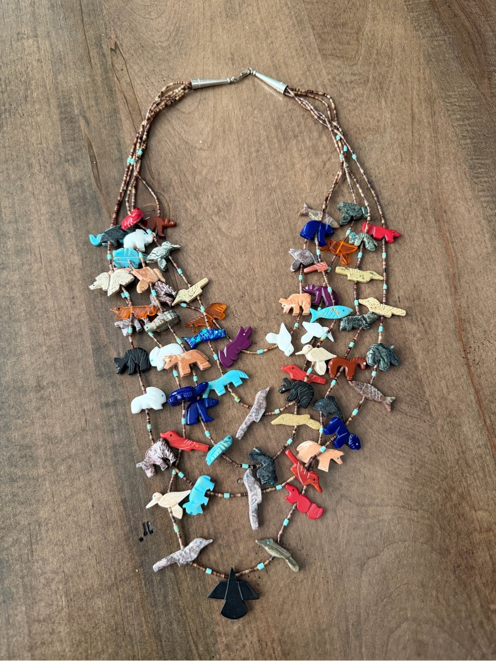 Vintage Multi-Color Animal Fetish Necklace - Women Jewelry Native American - Picture 7 of 11